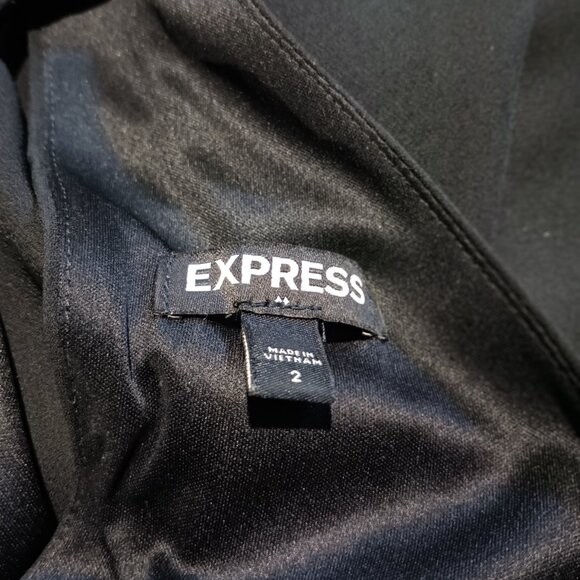 Express Formal Halter Dress Black 2 EUC - Picture 9 of 11